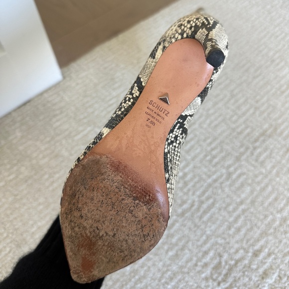 Schutz Snakeskin Women's Boots - Picture 3 of 4